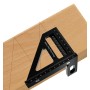 HEKOBAG Escuadra de Carpintero 3D, Transportador Cuadrado para Carpintería,Herramientas de Medición Manual de 45 y 90 Grados,