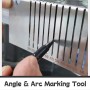 Cosmeria Herramienta De Trazado para Ángulos Y Arcos Exactos, para Trabajo En Madera Y Metal, Diseño Amigable para