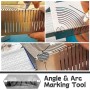 Cosmeria Herramienta De Trazado para Ángulos Y Arcos Exactos, para Trabajo En Madera Y Metal, Diseño Amigable para
