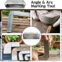 Cosmeria Herramienta De Trazado para Ángulos Y Arcos Exactos, para Trabajo En Madera Y Metal, Diseño Amigable para