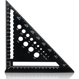 Escuadras Carpintero, Regla Triangular de 7 Pulgadas, Triangular Métrica de Aluminio Triángulo de Carpintería, Carpintero para