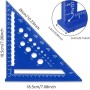 Escuadras Carpintero, Regla Triangular de 7 Pulgadas, Triangular Métrica de Aluminio Triángulo de Carpintería, Carpintero para