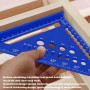 Escuadras Carpintero, Regla Triangular de 7 Pulgadas, Triangular Métrica de Aluminio Triángulo de Carpintería, Carpintero para