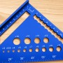Escuadras Carpintero, Regla Triangular de 7 Pulgadas, Triangular Métrica de Aluminio Triángulo de Carpintería, Carpintero para