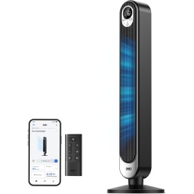 Dreo Alexa Tower Fan, Quiet Standing Sleep Fans with Remote Control, 8.9m/s Speed, 90° Oscillating with 6 Speeds, 4 Modes, 12