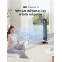 Dreo Alexa Tower Fan, Quiet Standing Sleep Fans with Remote Control, 8.9m/s Speed, 90° Oscillating with 6 Speeds, 4 Modes, 12