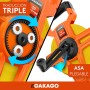 Gakago Cinta Métrica 50m - Enrollable de 3 Pliegues Con Palanca de Plegado - Mango Ergonómico y Antideslizante - Rollo Con Punta