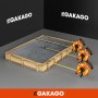 Gakago Cinta Métrica 50m - Enrollable de 3 Pliegues Con Palanca de Plegado - Mango Ergonómico y Antideslizante - Rollo Con Punta