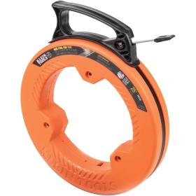KLEIN TOOLS 56335 - Cinta de acero plana para pescado, cinta de acero de resorte de 25 pies de ancho de 1/4 pulgadas, punta de
