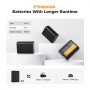 K&F Concept 3-Pack NP-FW50 1100mAh Batería y Cargador LCD de 3 Bahías Compatible con Sony ZV-E10, Alpha A6000 A6300 A6400 A6500