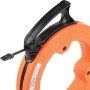 KLEIN TOOLS 56335 - Cinta de acero plana para pescado, cinta de acero de resorte de 25 pies de ancho de 1/4 pulgadas, punta de