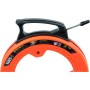 KLEIN TOOLS 56335 - Cinta de acero plana para pescado, cinta de acero de resorte de 25 pies de ancho de 1/4 pulgadas, punta de