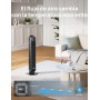 Dreo 20dB Ventilador de Pie Silencioso, Ventiladores de Torre con Velocidad de 7,6 m/s, 4 Velocidades, Rotación de 90°,