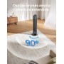 Dreo 20dB Ventilador de Pie Silencioso, Ventiladores de Torre con Velocidad de 7,6 m/s, 4 Velocidades, Rotación de 90°,