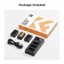 K&F Concept 3-Pack NP-FW50 1100mAh Batería y Cargador LCD de 3 Bahías Compatible con Sony ZV-E10, Alpha A6000 A6300 A6400 A6500