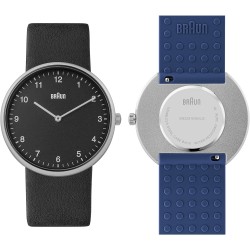Braun Reloj analógico de Cuarzo de 2 manecillas con Correa de Goma de Silicona Adicional, Barras de Resorte de liberación