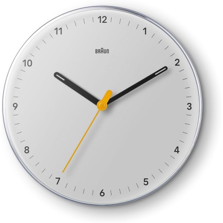 Braun Clásico Reloj de Pared analógico Movimiento de Cuarzo silencioso, fácil de Leer, 23 cm de diámetro en Color Negro, Modelo