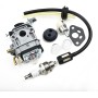 HomeVortex Kit de carburador de motor para Kawasaki TH23 TH26 TH34 23CC-35CC recortadora y desbrozadora, pieza de repuesto con