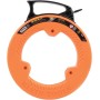 KLEIN TOOLS 56335 - Cinta de acero plana para pescado, cinta de acero de resorte de 25 pies de ancho de 1/4 pulgadas, punta de