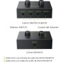 LiNKFOR Conmutador de Audio Estéreo de 3,5mm 2(1)-In-1(2)-out Switcher de Audio Estéreo Bidireccional 2 Entradas 1 Salida/1