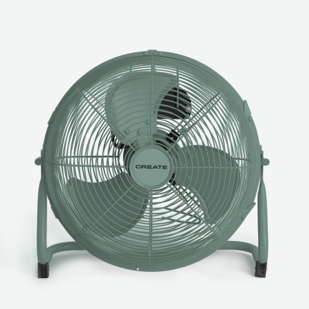 CREATE / AIR FLOOR RETRO/Green Sage Industrial Floor Fan/Fan 16 Inch,Powerful Airflow, 3 Speeds, Quiet, Lightweight, Non-Slip