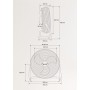 CREATE / AIR FLOOR RETRO/Green Sage Industrial Floor Fan/Fan 16 Inch,Powerful Airflow, 3 Speeds, Quiet, Lightweight, Non-Slip