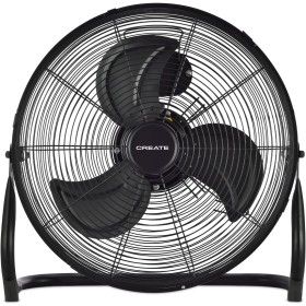 CREATE / AIR FLOOR RETRO/Industrial floor fan Black/Fan 16 inches, powerful airflow, 3 speeds, quiet, lightweight, non-slip