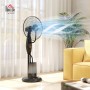 HOMCOM Nebulizer Fan Standing Fan with Oscillating Water 75 W Timer Tank 3.2L Remote Control 3 Speeds 3 Blades and LED Display
