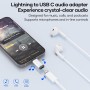 bakibo Adaptador Lightning a USB C Audio, Adaptador USB C a Lightning AUX para Auriculares Admiten Micrófono y Controles en