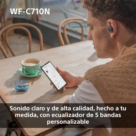 Sony WF-C710NSA Auriculares inalámbricos In-Ear con Noise Cancelling, Ligeros, Controles táctiles, Conexión Multipunto, IPX4,