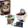 LEGO Star Wars 75403 Grogu con Aerocuna, Figura Articulada de Baby Yoda de Juguete y Minifigura, Decoración de Habitación