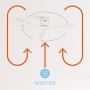 CREATE / WINDCALM/Ceiling fan with white light with remote control/40W, silent, Ø132 cm, 6 speeds, 3 light temperatures, timer,