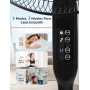 Taylor Swoden Standing Fan with Remote Control, 7 Steps Powerful and Quiet, LED Display, 9H Timer, 3 Speeds and 3 Modes