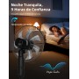 Taylor Swoden Standing Fan with Remote Control, 7 Steps Powerful and Quiet, LED Display, 9H Timer, 3 Speeds and 3 Modes