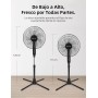 Taylor Swoden Standing Fan with Remote Control, 7 Steps Powerful and Quiet, LED Display, 9H Timer, 3 Speeds and 3 Modes