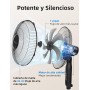 Taylor Swoden Standing Fan with Remote Control, 7 Steps Powerful and Quiet, LED Display, 9H Timer, 3 Speeds and 3 Modes