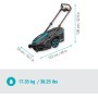 GARDENA Cortacésped de Alto Rendimiento PowerMax Duo 46/36V de Doble Cuchilla con batería P4A