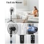 Taylor Swoden Standing Fan with Remote Control, 7 Steps Powerful and Quiet, LED Display, 9H Timer, 3 Speeds and 3 Modes
