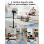 Taylor Swoden Standing Fan with Remote Control, 7 Steps Powerful and Quiet, LED Display, 9H Timer, 3 Speeds and 3 Modes