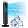 Elprico Tower Fan, 90° Oscillating Tower Fan, Fast Cooling, Quiet Operation, Portable Bladeless Fan with Light for Home,