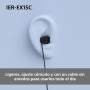 Sony MDR-EX110AP - Auriculares in-ear (con micrófono, control remoto integrado), Color negro, Alámbrico