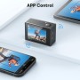 AKASO EK7000 Cámara Deportiva 4K con Tarjeta de Memoria microSDXC de 64GB Cámara de acción 4K 20MP WiFi Gran Ángulo 170° con EIS
