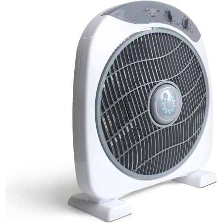 THE SECRET HOME - Floor Fan with Base - 45 cm Height - Fan with Various Speeds - Ideal for Bedroom, Dining Room, Living Room or