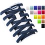 Olukssck 2 Pares Cordones Elásticos Sin Nudo con Hebilla Metal | Cordones de Zapatos de Deporte | Cordones Elásticos Zapatos