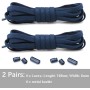 Olukssck 2 Pares Cordones Elásticos Sin Nudo con Hebilla Metal | Cordones de Zapatos de Deporte | Cordones Elásticos Zapatos