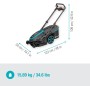 GARDENA PowerMax Duo 46/36V Solo, cortacésped de Doble Cuchilla de Alto Rendimiento