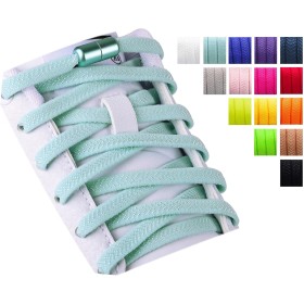 Olukssck 2 Pares Cordones Elásticos Sin Nudo con Hebilla Metal | Cordones de Zapatos de Deporte | Cordones Elásticos Zapatos
