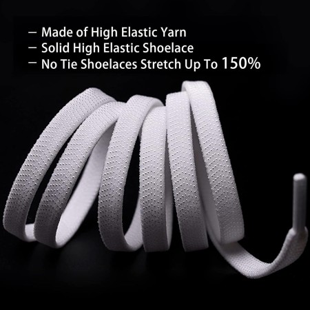 Olukssck 2 Pares Cordones Elásticos Sin Nudo con Hebilla Metal | Cordones de Zapatos de Deporte | Cordones Elásticos Zapatos