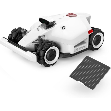 MAMMOTION LUBA 2 AWD 3000 Robot Cortacésped (Versión 2024) con Panel Solar para Estación de Referencia RTK, Robot Cortacésped