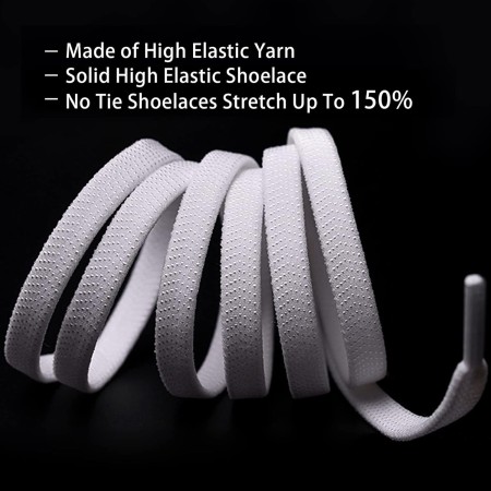 Olukssck 2 Pares Cordones Elásticos Sin Nudo con Hebilla Metal | Cordones de Zapatos de Deporte | Cordones Elásticos Zapatos